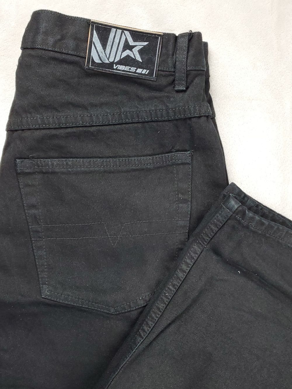 Vibes III | Men's Slim Straight | Black Denim Jeans | Y2K Streetwear